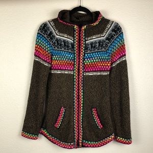 Full Zip Sweater with Hoodies Sz S